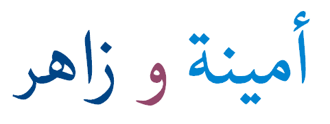 Amina y Zahir, escrito en lengua arabe