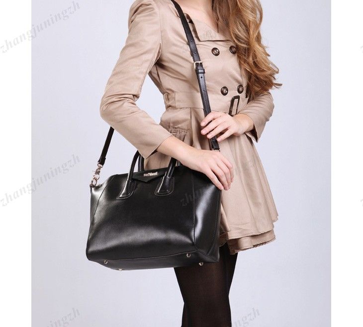 Real Genuine Leather Purse Satchel Shoulder Hand Bag Tote Briefcase Office Lady