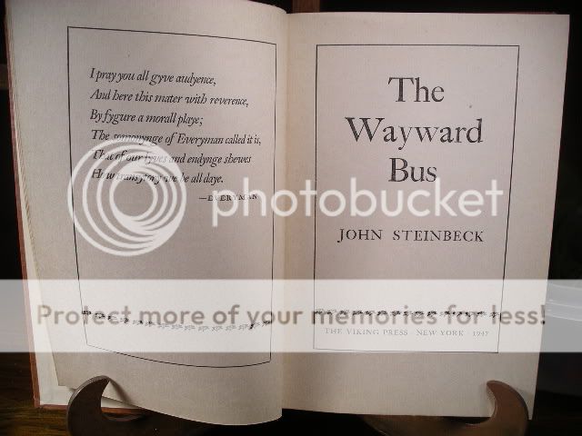 THE WAYWARD BUS, John Steinbeck, First Edition  